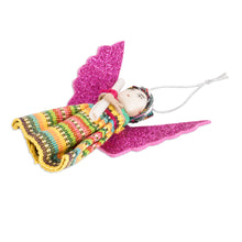 Load image into Gallery viewer, Set of 3 Angel Worry Doll Ornaments from Guatemala - Angelic Guards | NOVICA
