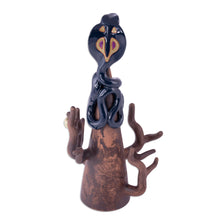 Load image into Gallery viewer, Handmade Tree of Knowledge Themed Ceramic Jewelry Stand - Tree of Knowledge | NOVICA
