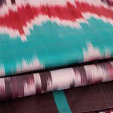 Load image into Gallery viewer, Handwoven Silk Scarf with Fringes and a Bright Palette - Serene Samarkand | NOVICA
