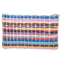 Load image into Gallery viewer, Eco-Friendly Hand-Woven Recycled Vinyl Cord Cosmetic Bag - Color Dream | NOVICA
