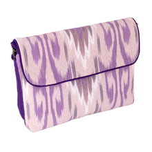 Load image into Gallery viewer, Traditional Ikat Purple Sling Bag with Removable Strap - Purple Convenience | NOVICA
