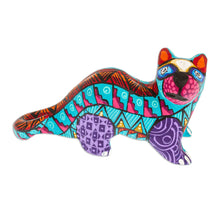 Load image into Gallery viewer, Iris Copal Wood Alebrije Otter Figurine Painted by Hand - The Water Spirit in Iris | NOVICA

