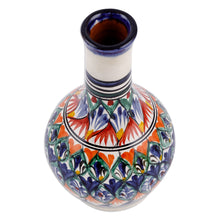 Load image into Gallery viewer, Hand-Painted Royal Blue Glazed Ceramic Bud Vase - Royal Rishtan | NOVICA
