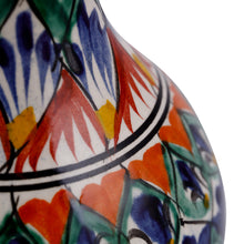 Load image into Gallery viewer, Hand-Painted Royal Blue Glazed Ceramic Bud Vase - Royal Rishtan | NOVICA
