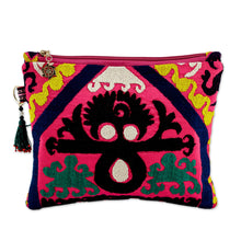 Load image into Gallery viewer, Upcycled Travel Bag with Hand-Embroidered Uzbek Motifs - Chic Traditions | NOVICA
