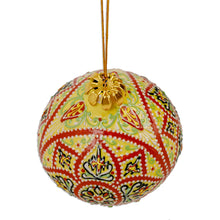Load image into Gallery viewer, Traditional Hand-Painted Onion-Shaped Ceramic Ornament - Buttercup Prize | NOVICA
