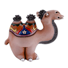 Load image into Gallery viewer, Handcrafted Ceramic Camel Figurine from Uzbekistan - Happy Camel | NOVICA
