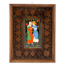 Load image into Gallery viewer, Scene in Uzbek Traditional Lacquer Miniature Painting Style - Layla and Majnun III | NOVICA
