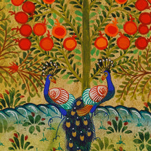 Load image into Gallery viewer, Stretched Nature-Themed Classic Folk Art Watercolor Painting - Tree of Life III | NOVICA
