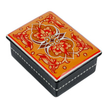 Load image into Gallery viewer, Lacquered Hand-Painted Yellow Papier Mache Jewelry Box - Blossoming Yellow | NOVICA
