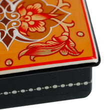 Load image into Gallery viewer, Lacquered Hand-Painted Yellow Papier Mache Jewelry Box - Blossoming Yellow | NOVICA
