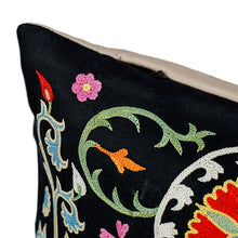 Load image into Gallery viewer, Classic Embroidered Silk and Cotton Blend Cushion Cover - Glimpses of Nobility | NOVICA
