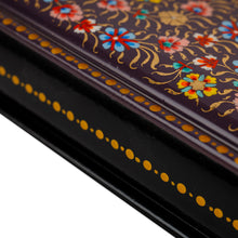 Load image into Gallery viewer, Hand-Painted Multicolor Floral Papier Mache Jewelry Box - Luxury Eden | NOVICA

