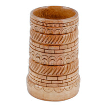 Load image into Gallery viewer, Wood Pencil Holder Hand-Carved in Traditional Uzbek Style - Khorezm | NOVICA
