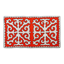 Load image into Gallery viewer, Classic Geometric Shyrdak Wool Rug in Red Hues (3x4.5) - Kyrgyzstan&#39;s Majesty | NOVICA
