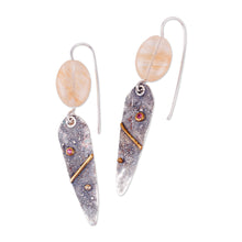 Load image into Gallery viewer, Classic Sterling Silver Dangle Earrings with Gem Accents - Kingdom Gems | NOVICA
