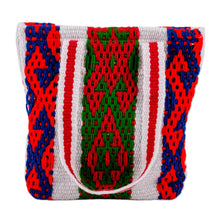 Load image into Gallery viewer, Woven Striped Geometric Patterned Cotton and Wool Tote Bag - Days of Traditions | NOVICA
