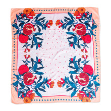 Load image into Gallery viewer, Hand-Woven 100% Silk Scarf with Pomegranate &amp; Floral Motifs - Pomegranate Magic | NOVICA
