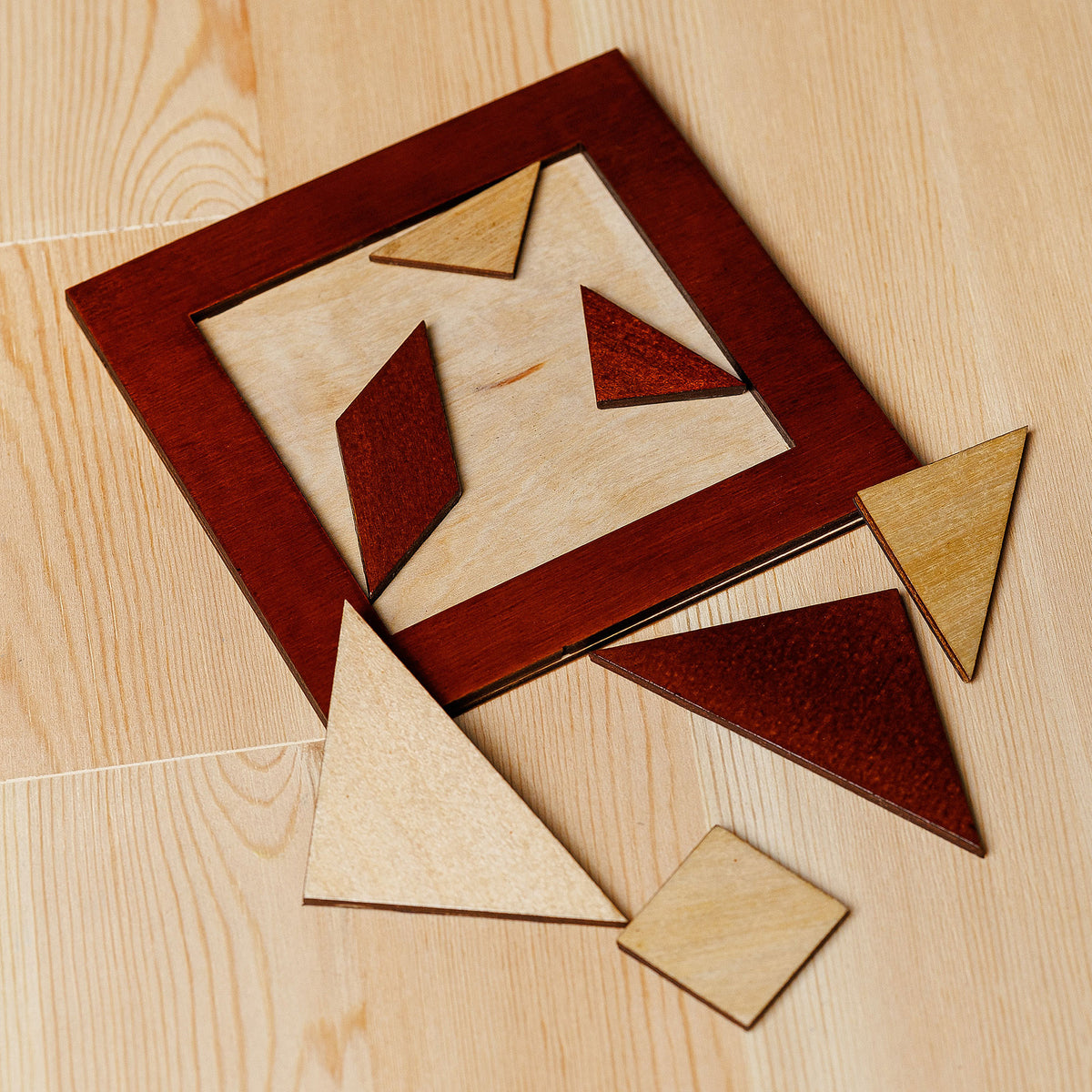 UNDISCOVERED Artisan Box | Walnut Wood Tangram Puzzle Handcrafted in ...