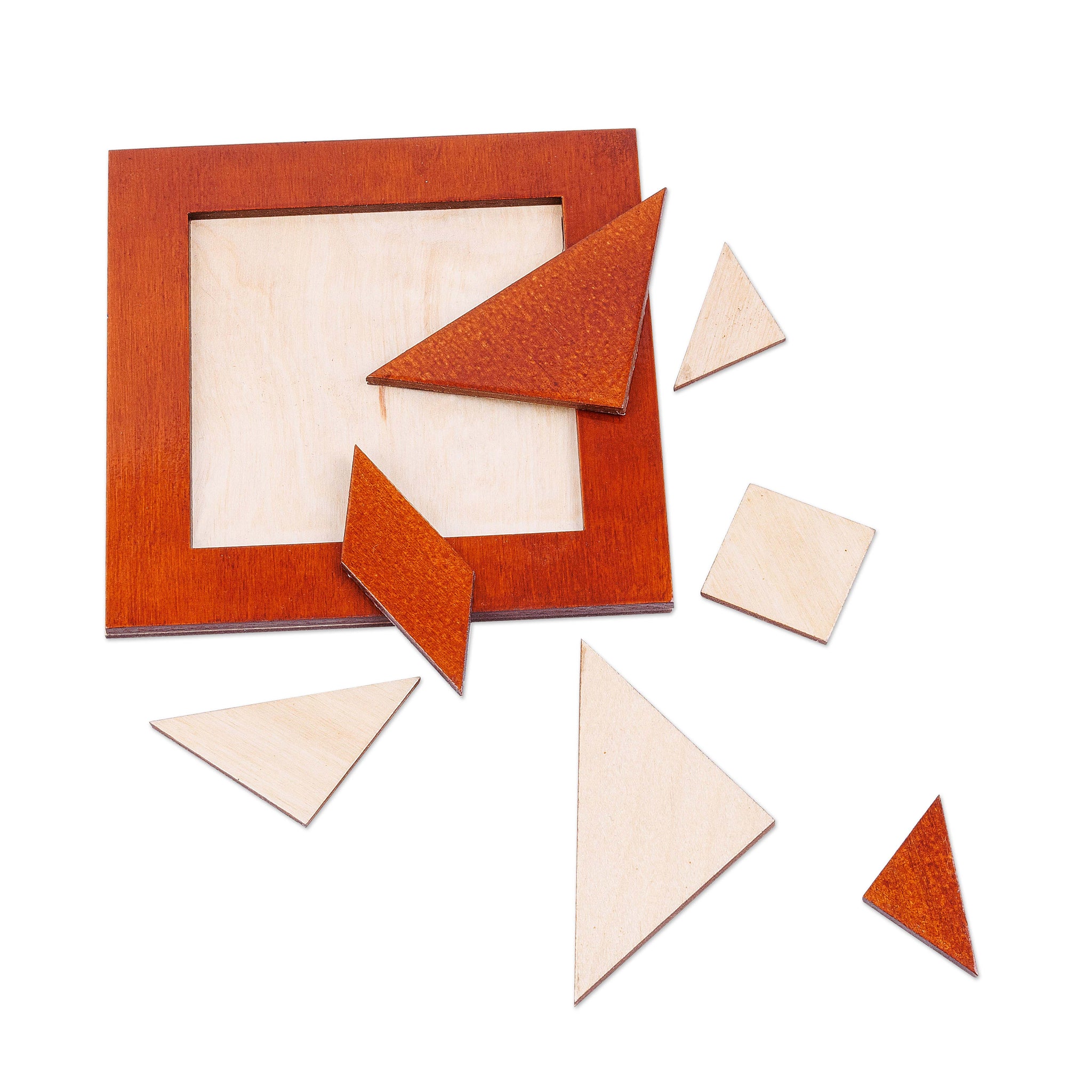 UNDISCOVERED Artisan Box | Walnut Wood Tangram Puzzle Handcrafted in ...