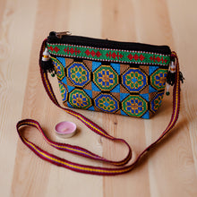 Load image into Gallery viewer, Floral Patterned Colorful Iroki Embroidered Sling Bag - Palace Spring | NOVICA
