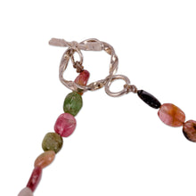 Load image into Gallery viewer, Natural Tourmaline Beaded Waterfall Necklace from Uzbekistan - Creative Soul | NOVICA
