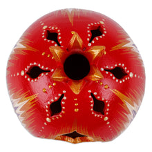 Load image into Gallery viewer, Painted Pomegranate-Shaped Porcelain Tealight Candleholder - Light of Passion | NOVICA
