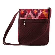 Load image into Gallery viewer, Quilted Shoulder Bag with Ikat Patterns and Adjustable Strap - Ikat Summer Beauty | NOVICA
