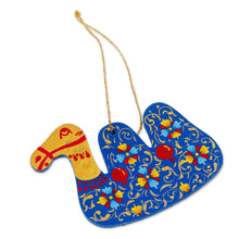Load image into Gallery viewer, Painted Lacquered Camel-Shaped Walnut Wood Ornament - Classic Camel | NOVICA
