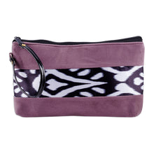 Load image into Gallery viewer, Handcrafted Wristlet with Ikat Accent in Purple Shades - Glam Fashion | NOVICA
