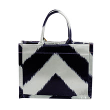 Load image into Gallery viewer, Handcrafted Tote Bag with Ikat Motifs in Black and White - Splendorous Elegance | NOVICA
