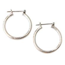 Load image into Gallery viewer, Sterling Silver Hoop Earrings (1 Inch) - Moonlit Goddess | NOVICA
