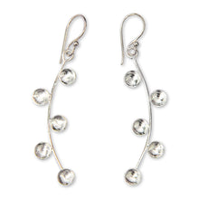 Load image into Gallery viewer, Sterling Silver Artisan Crafted Earrings from Bali - Drizzle | NOVICA
