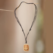 Load image into Gallery viewer, Artisan Crafted Bone Pendant Necklace of Buddha Head - Buddha Head III | NOVICA
