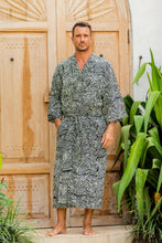 Load image into Gallery viewer, 100% Cotton Artisan Batik Robe - Bedeg | NOVICA
