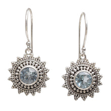 Load image into Gallery viewer, Hand Crafted Blue Topaz Sterling Silver Dangle Earrings - Blue Sunshine | NOVICA
