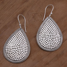 Load image into Gallery viewer, Sterling Silver Teardrop Dangle Earrings from Indonesia - Disco Party | NOVICA
