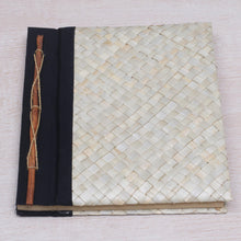 Load image into Gallery viewer, Pandan Leaf Woven Journal with 100 Rice Straw Pages - Weaver Wonder | NOVICA
