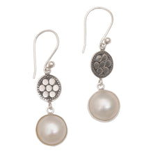 Load image into Gallery viewer, Cultured Mabe Pearl and Sterling Silver Earrings - Over the Moon | NOVICA
