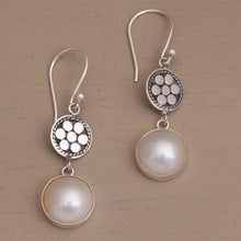 Load image into Gallery viewer, Cultured Mabe Pearl and Sterling Silver Earrings - Over the Moon | NOVICA
