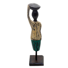 Load image into Gallery viewer, Hand Carved Albesia Wood Abstract Woman Statuette from Bali - Bali Endeavor | NOVICA
