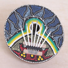 Load image into Gallery viewer, Handmade Coconut Shell and Wood Kalimba Thumb Piano - Early to Rise | NOVICA
