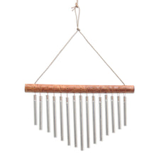 Load image into Gallery viewer, Handcrafted Bamboo Wind Chimes from Bali - Natural Ring | NOVICA
