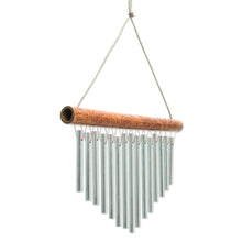 Load image into Gallery viewer, Handcrafted Bamboo Wind Chimes from Bali - Natural Ring | NOVICA

