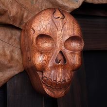 Load image into Gallery viewer, Suar Wood Skull Puzzle Box Crafted in Bali - Skull Keeper | NOVICA
