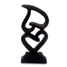Load image into Gallery viewer, Heart Motif Suar Wood Sculpture from Bali - Stacking Hearts | NOVICA
