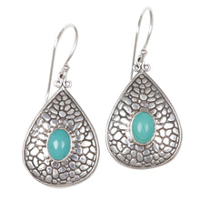 Load image into Gallery viewer, Cobblestone Motif Magnesite Dangle Earrings from Bali - Cobblestone Ovals | NOVICA
