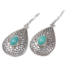 Load image into Gallery viewer, Cobblestone Motif Magnesite Dangle Earrings from Bali - Cobblestone Ovals | NOVICA

