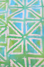 Load image into Gallery viewer, Geometric Hand-Stamped Batik Rayon Shawl from Bali - Elegant Pave | NOVICA
