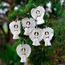 Load image into Gallery viewer, Cotton and Bamboo Angel Holiday Ornaments (Set of 6) - Snow Angels | NOVICA
